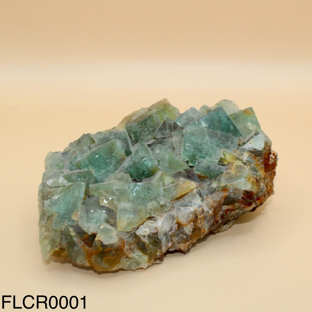 Cubic Fluorite Crystal in Matrix