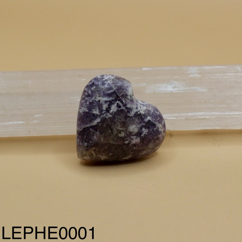 Lepidolite Heart