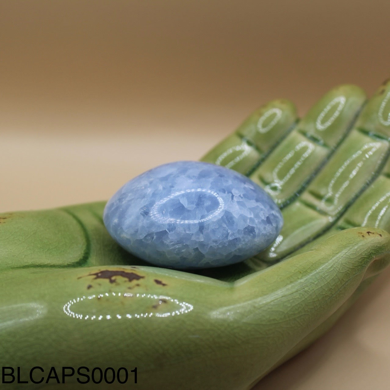 Blue Calcite Palm Stone