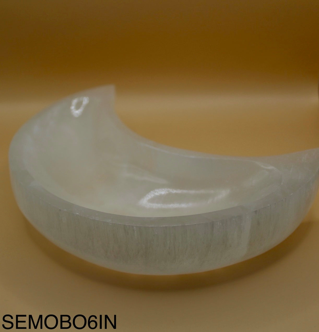 Selenite Moon Bowl 6”