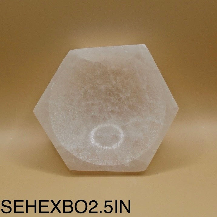 Selenite Hexagon Bowl 2.5”