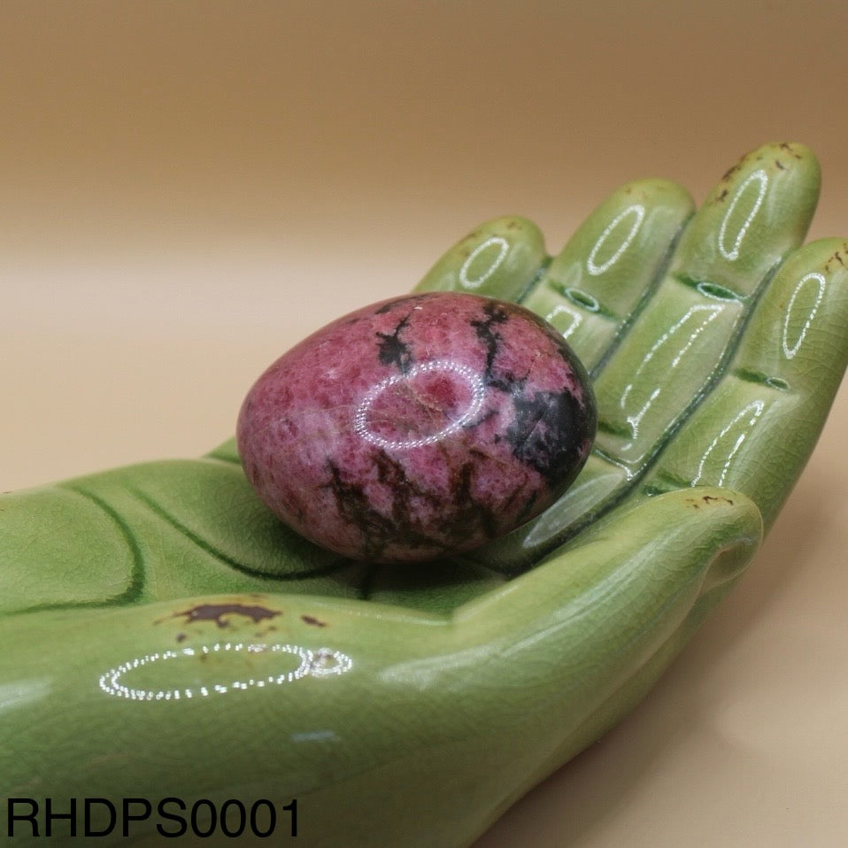 Rhodonite Palm Stone