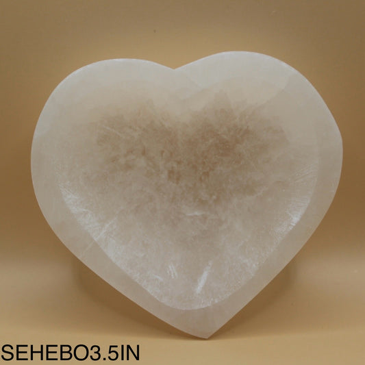 Selenite Heart Bowl 3.5”