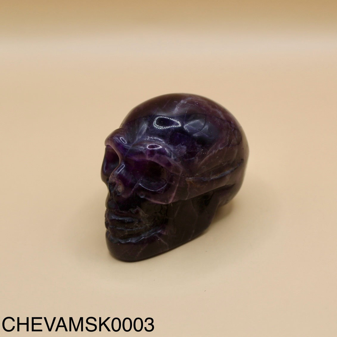 Chevron Amethyst Skull