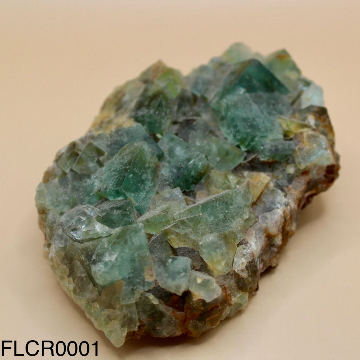 Cubic Fluorite Crystal in Matrix