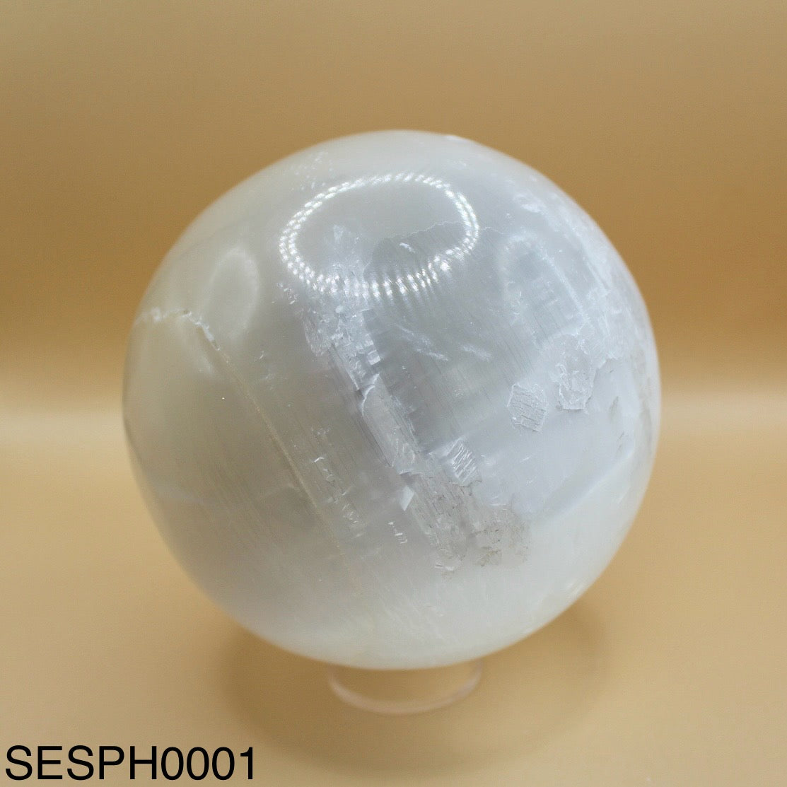 Selenite Sphere 4” Diameter